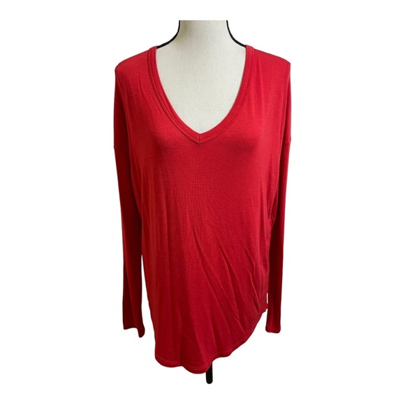 Athleta Womens cloud light relaxed fit long sleeve size Small orange . - Picture 3 of 11